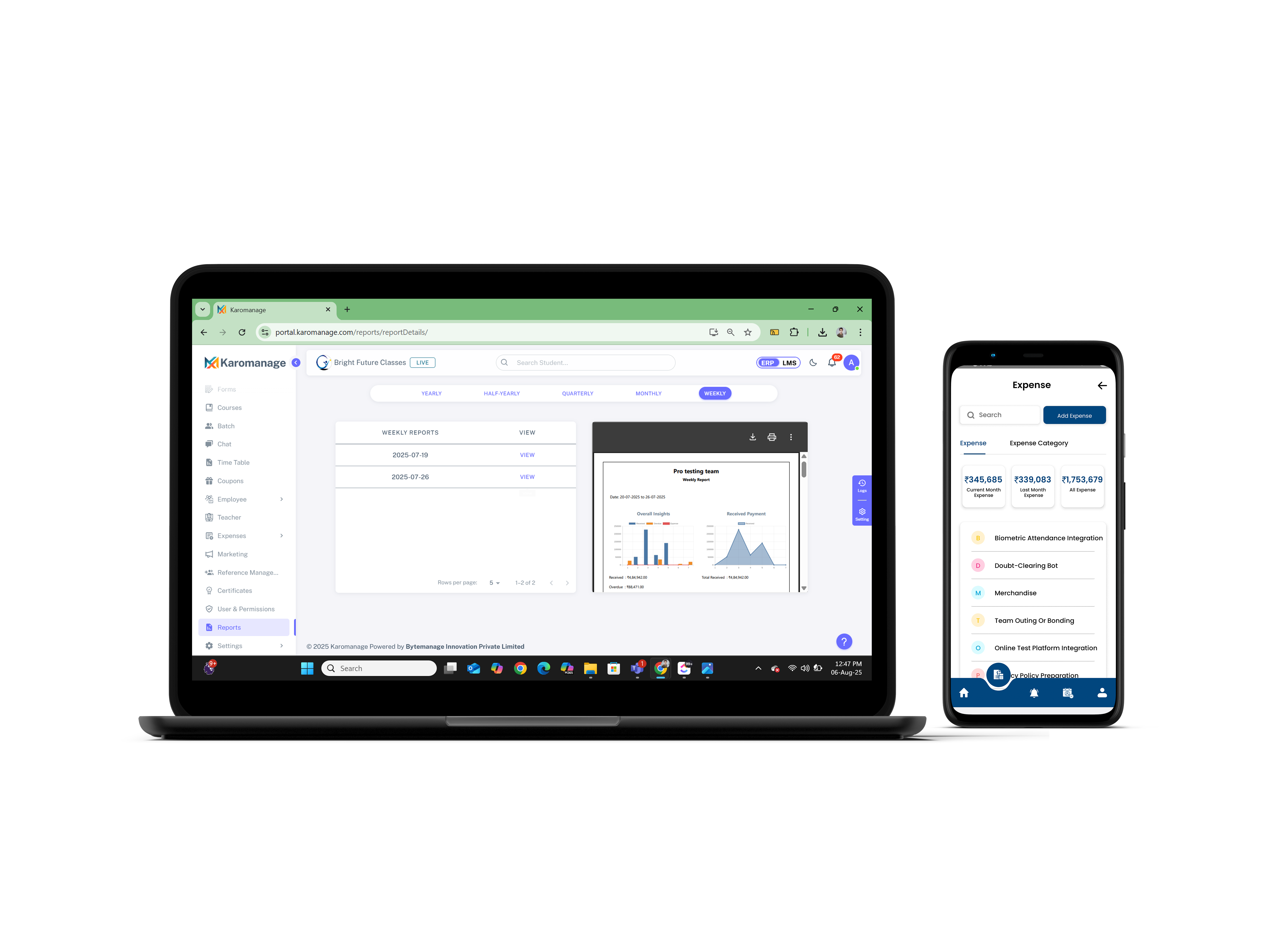 report and finance management software
